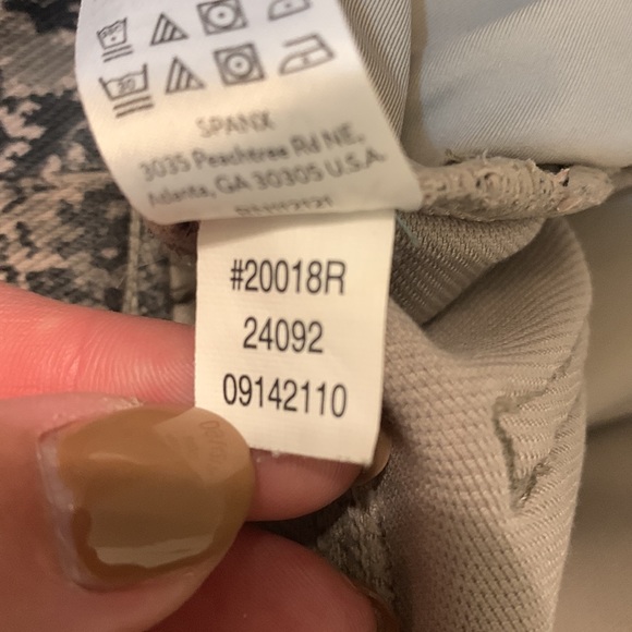 Spanx Jean-ish Ankle Leggings in Taupe Snakeskin Sz M - Picture 11 of 11